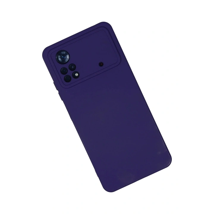 Mey İthalat®   Poco X4 Pro 5G Kılıf Nano içi Kadife Silikon - Mor