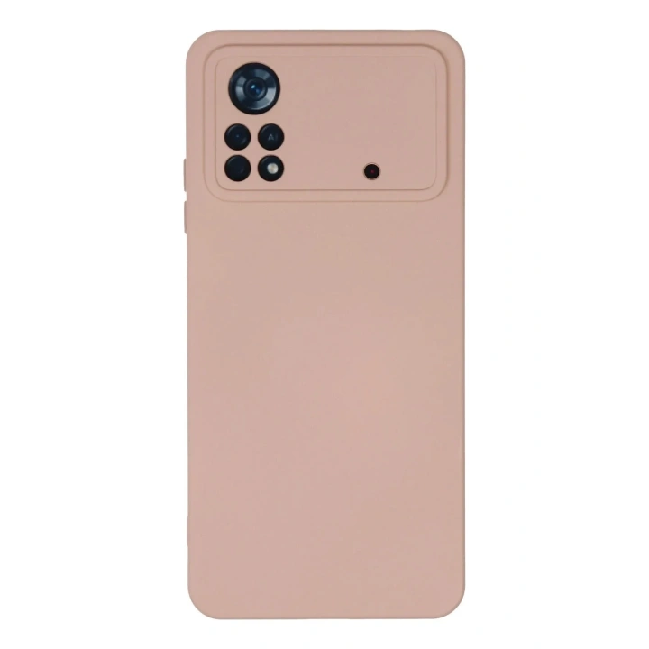 Mey İthalat®   Poco X4 Pro 5G Kılıf Nano içi Kadife Silikon - Pudra