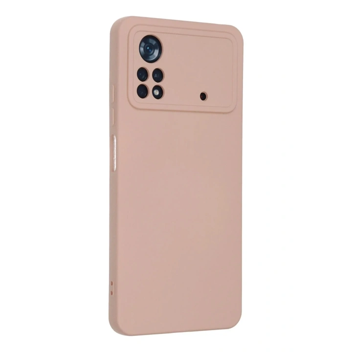 Mey İthalat®   Poco X4 Pro 5G Kılıf Nano içi Kadife Silikon - Pudra