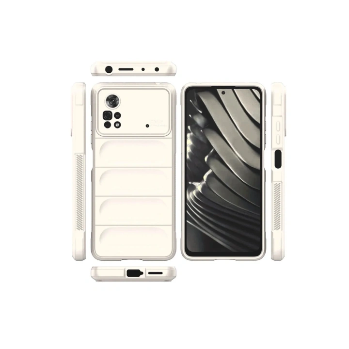 Mey İthalat®   Poco X4 Pro 5G Kılıf Optimum Silikon - Krem