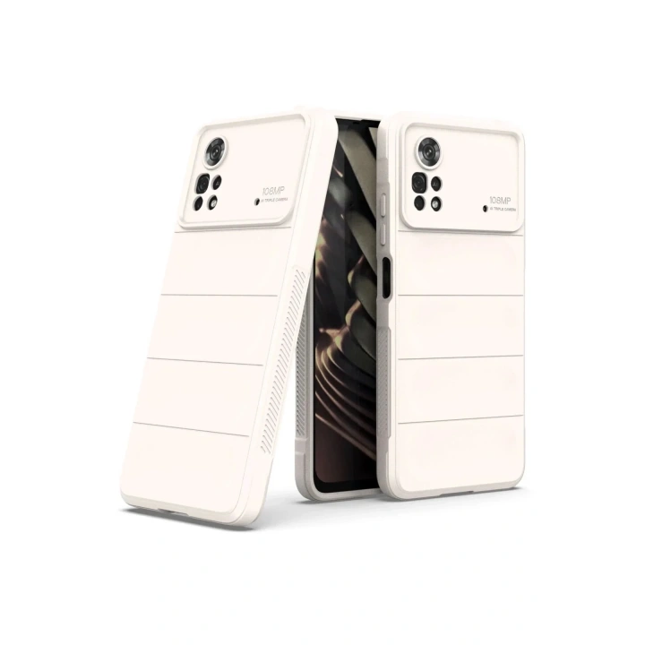 Mey İthalat®   Poco X4 Pro 5G Kılıf Optimum Silikon - Krem