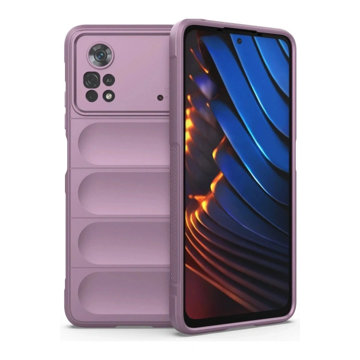 Mey İthalat®   Poco X4 Pro 5G Kılıf Optimum Silikon - Mor