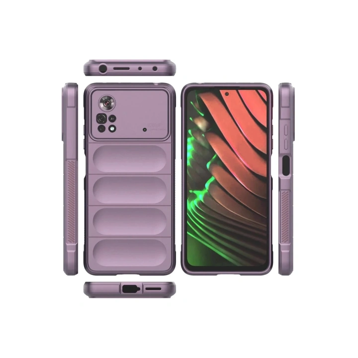 Mey İthalat®   Poco X4 Pro 5G Kılıf Optimum Silikon - Mor