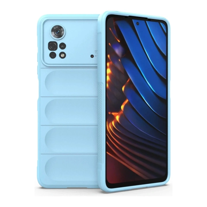 Mey İthalat®   Poco X4 Pro 5G Kılıf Optimum Silikon - Sky Blue