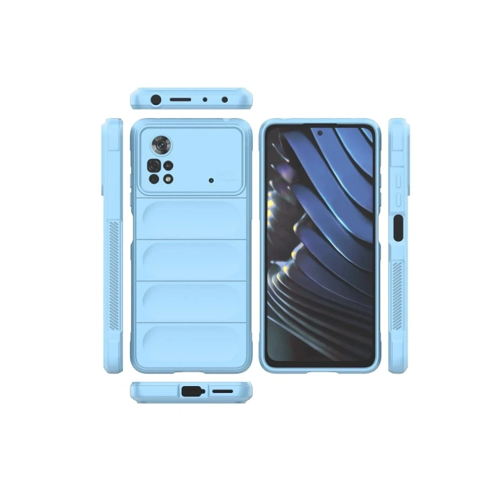 Mey İthalat®   Poco X4 Pro 5G Kılıf Optimum Silikon - Sky Blue