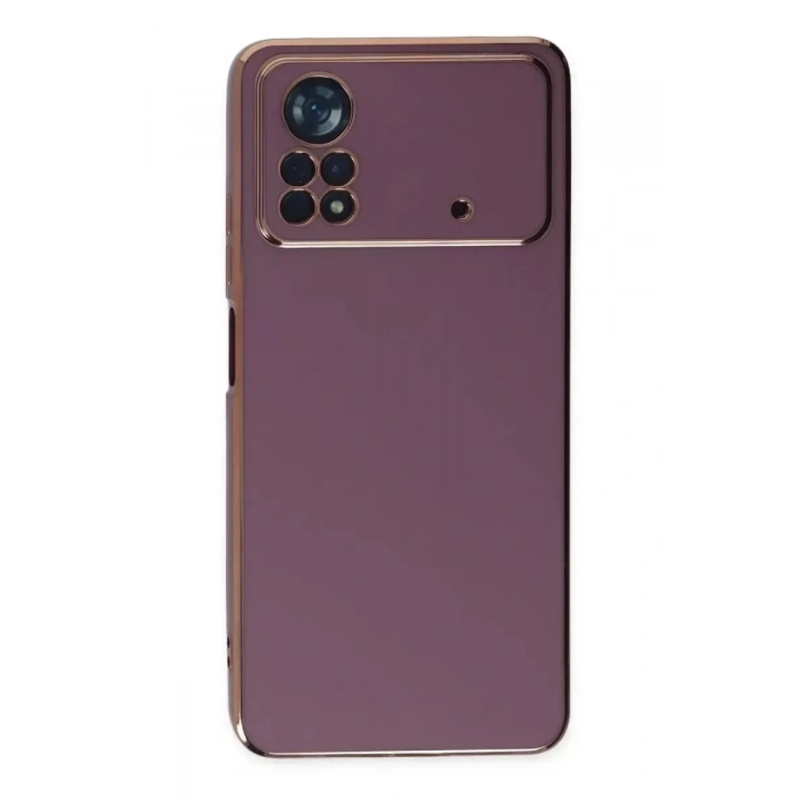 Mey İthalat®   Poco X4 Pro 5G Kılıf Volet Silikon - Mor