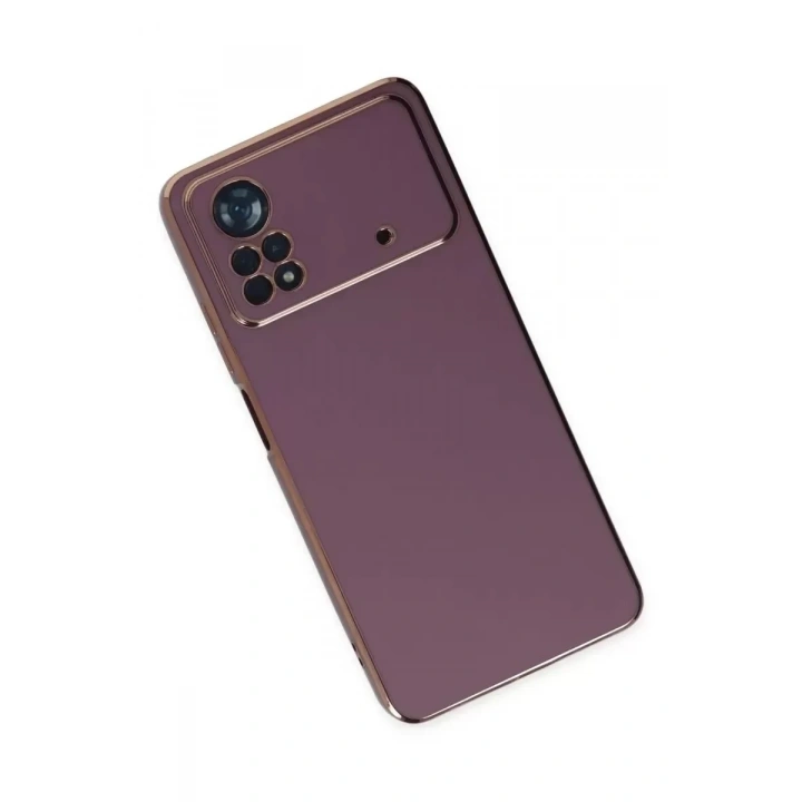 Mey İthalat®   Poco X4 Pro 5G Kılıf Volet Silikon - Mor