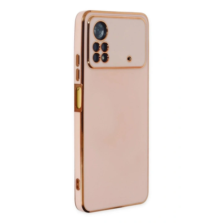 Mey İthalat®   Poco X4 Pro 5G Kılıf Volet Silikon - Pembe