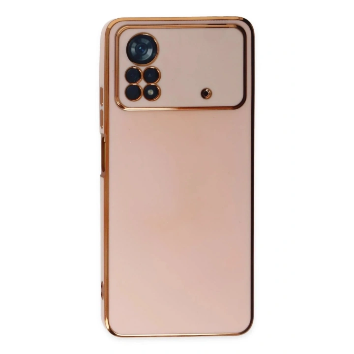 Mey İthalat®   Poco X4 Pro 5G Kılıf Volet Silikon - Pembe