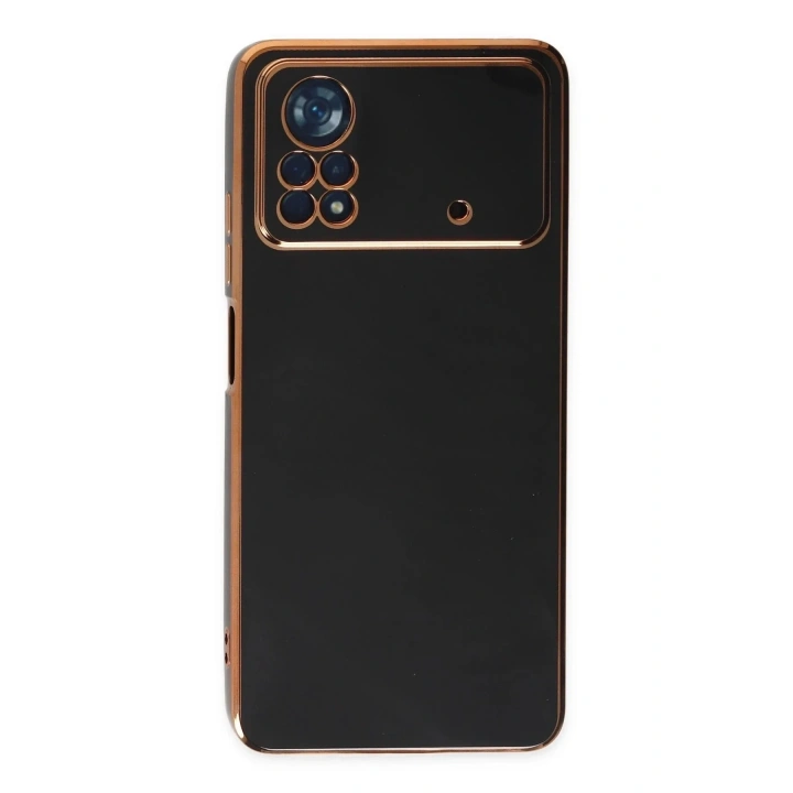 Mey İthalat®   Poco X4 Pro 5G Kılıf Volet Silikon - Siyah