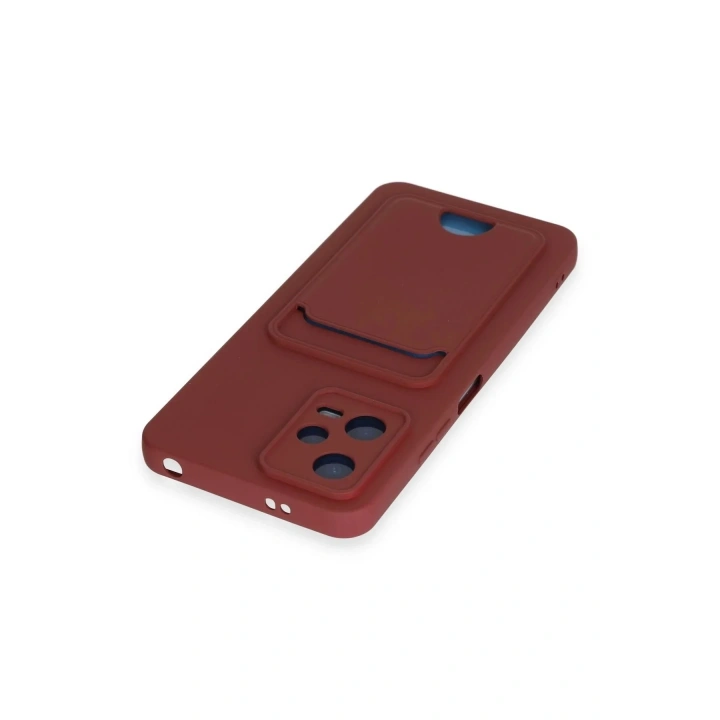 Mey İthalat®   Poco X5 5G Kılıf Kelvin Kartvizitli Silikon - Bordo