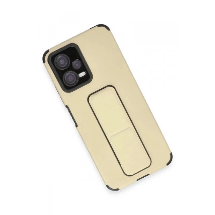 Mey İthalat®   Poco X5 5G Kılıf Mega Standlı Silikon - Gold
