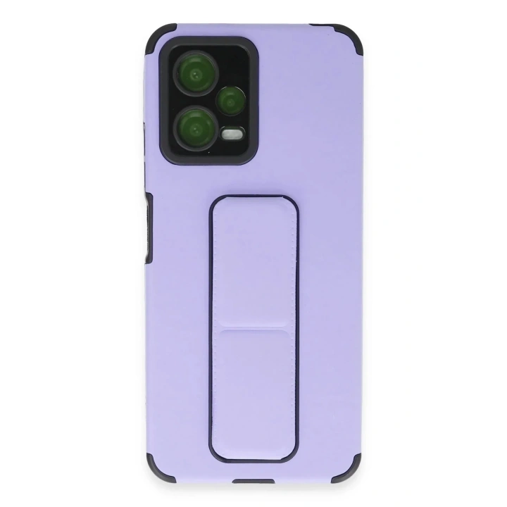 Mey İthalat®   Poco X5 5G Kılıf Mega Standlı Silikon - Lila