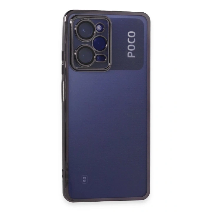 Mey İthalat®   Poco X5 Pro 5G Kılıf  Lensli Silikon - Mor