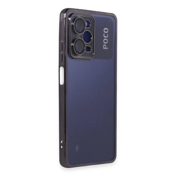 Mey İthalat®   Poco X5 Pro 5G Kılıf  Lensli Silikon - Mor