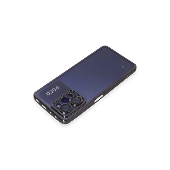 Mey İthalat®   Poco X5 Pro 5G Kılıf  Lensli Silikon - Mor