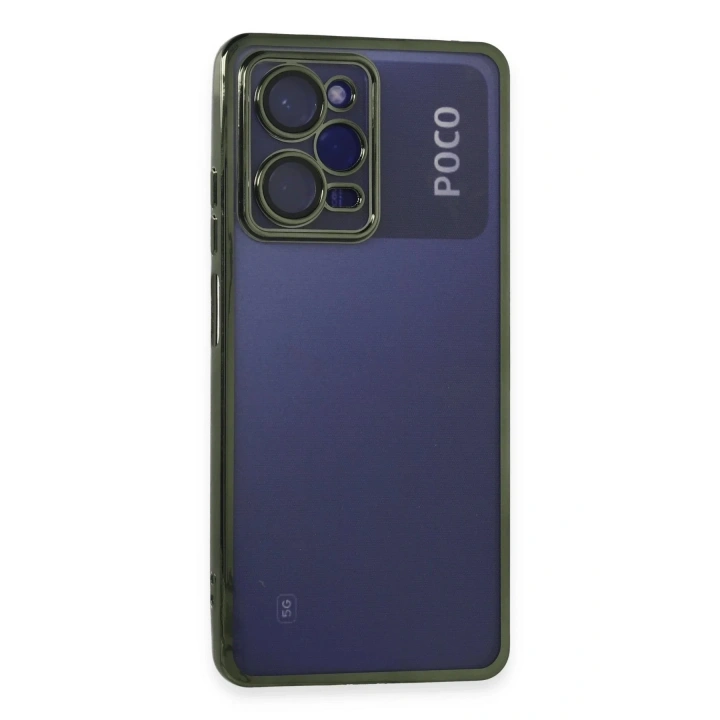 Mey İthalat®   Poco X5 Pro 5G Kılıf  Lensli Silikon - Yeşil