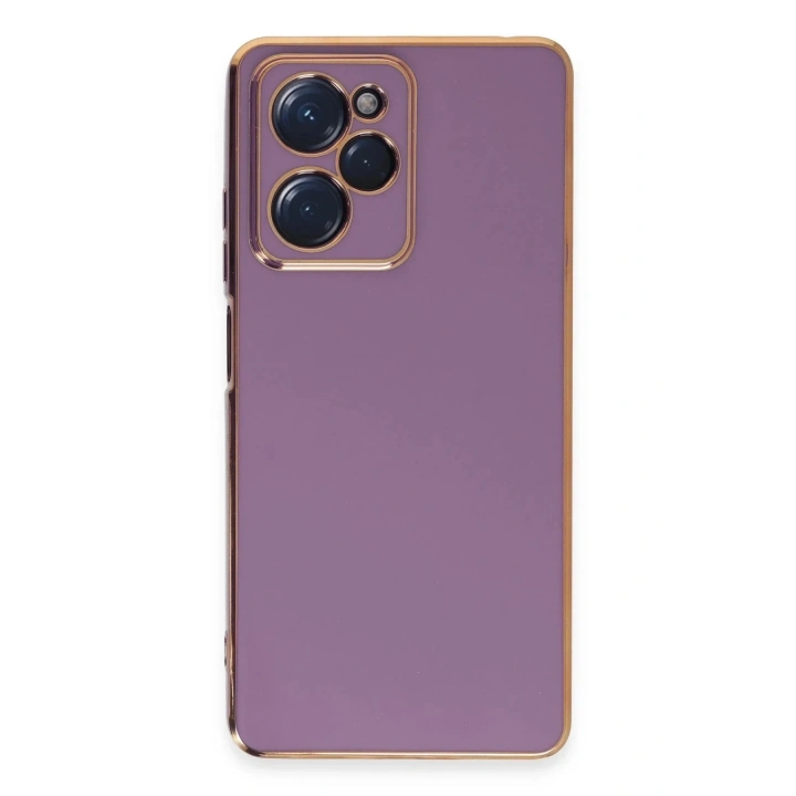 Mey İthalat®   Poco X5 Pro 5G Kılıf Volet Silikon - Mor