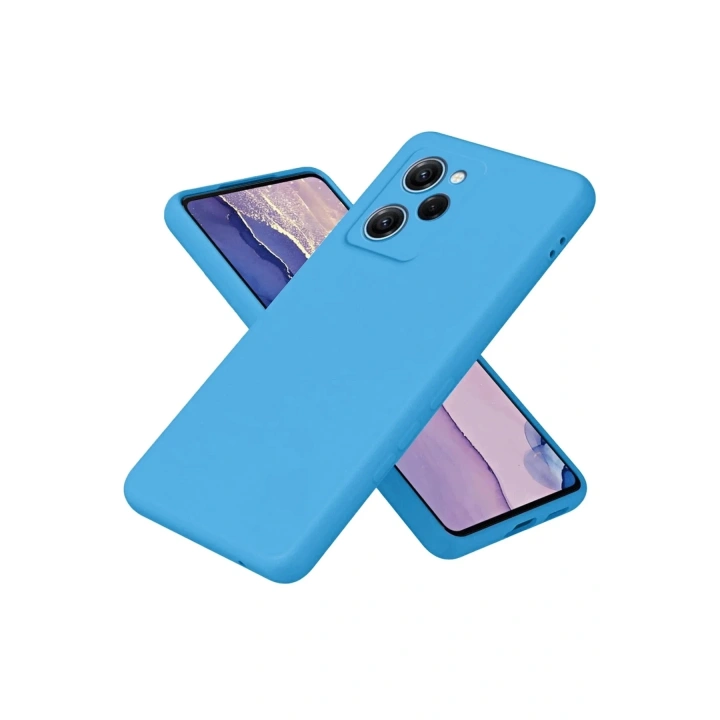 Mey İthalat®   Poco X5 Pro 5G Nano içi Kadife Silikon - Mavi