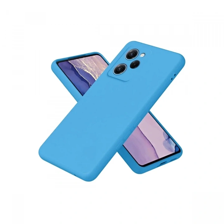 Mey İthalat®   Poco X5 Pro 5G Nano içi Kadife Silikon - Mavi
