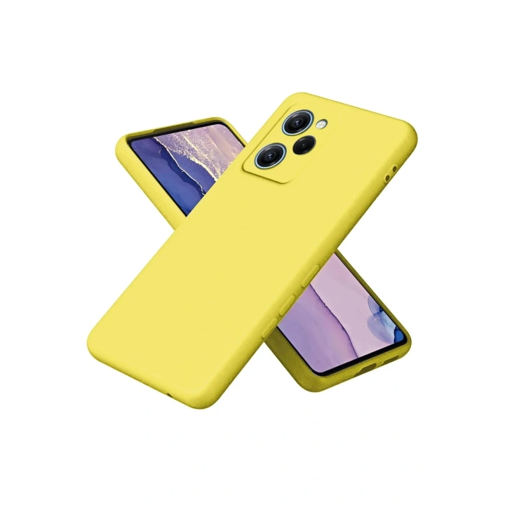 Mey İthalat®   Poco X5 Pro 5G Nano içi Kadife Silikon - Sarı