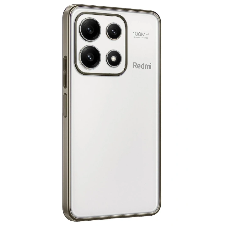 Mey İthalat®   Poco X6 Pro Kılıf  Lensli Silikon - Gold