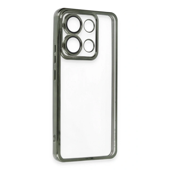 Mey İthalat®   Poco X6 Pro Kılıf  Lensli Silikon - Yeşil