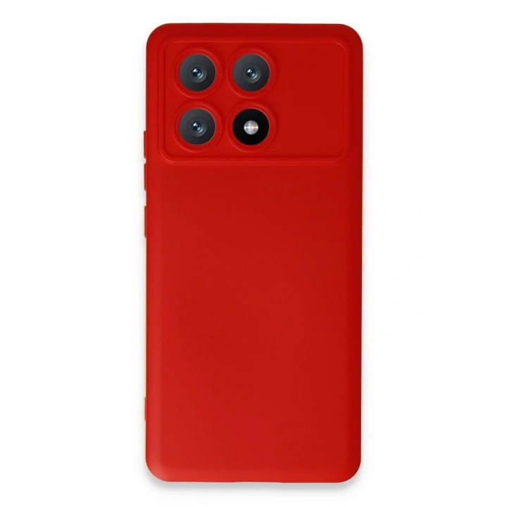 Mey İthalat®   Poco X6 Pro Kılıf Nano içi Kadife Silikon - Kırmızı