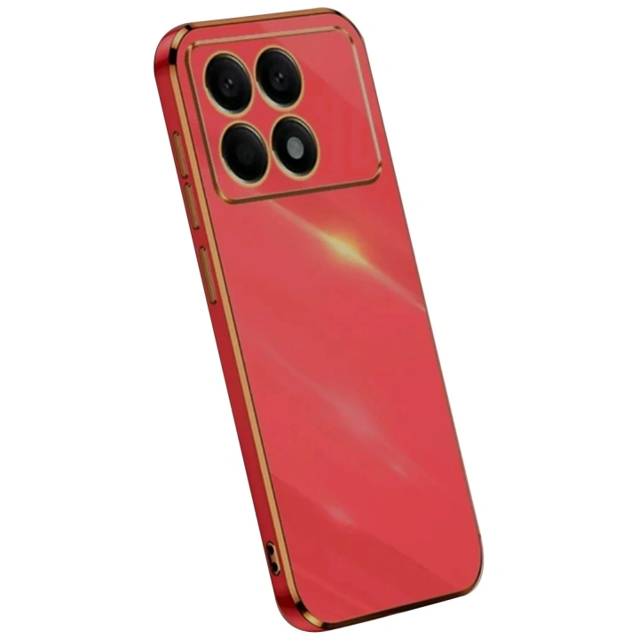 Mey İthalat®   Poco X6 Pro Kılıf Volet Silikon - Kırmızı