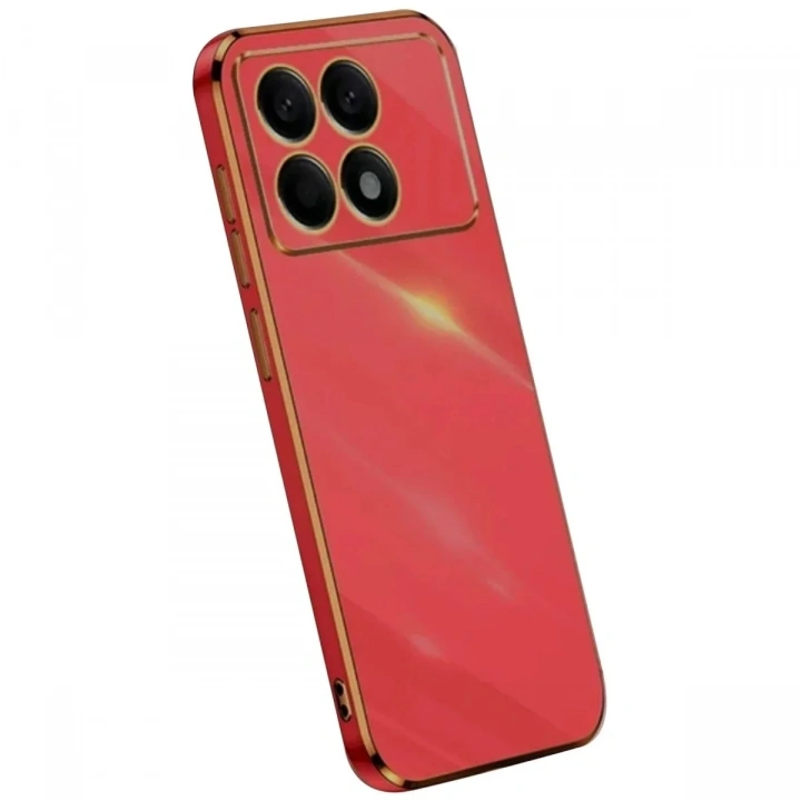 Mey İthalat®   Poco X6 Pro Kılıf Volet Silikon - Kırmızı