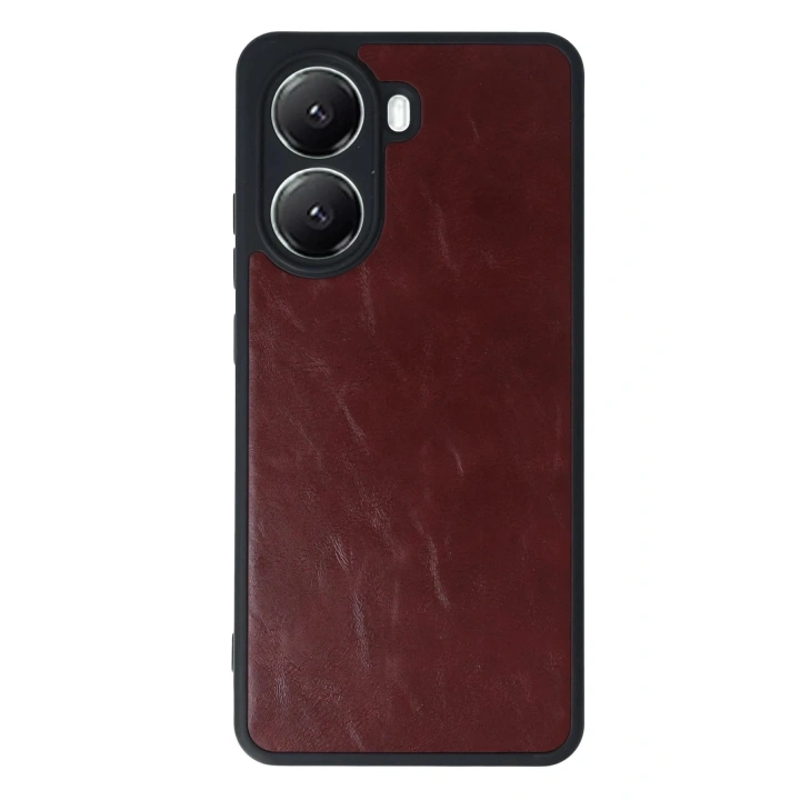 Mey İthalat®   Poco X7 Pro Kılıf Aras Deri Kapak - Bordo