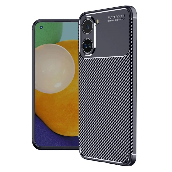 Mey İthalat®   Poco X7 Pro Kılıf Auto Focus Karbon Kapak - Lacivert