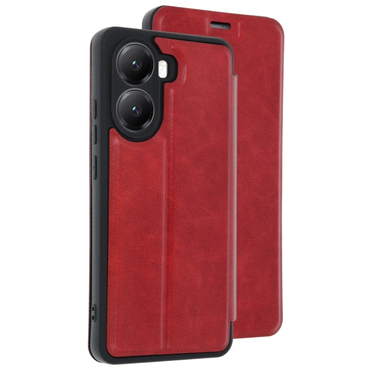 Mey İthalat®   Poco X7 Pro Kılıf Flip Cover - Kırmızı