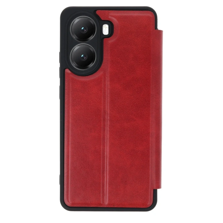 Mey İthalat®   Poco X7 Pro Kılıf Flip Cover - Kırmızı