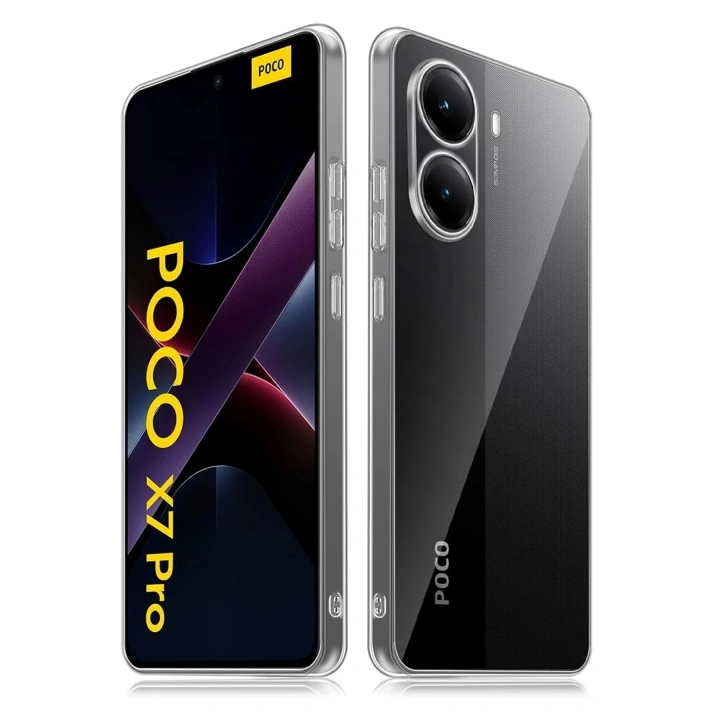 Mey İthalat®   Poco X7 Pro Kılıf Lüx Şeffaf Silikon
