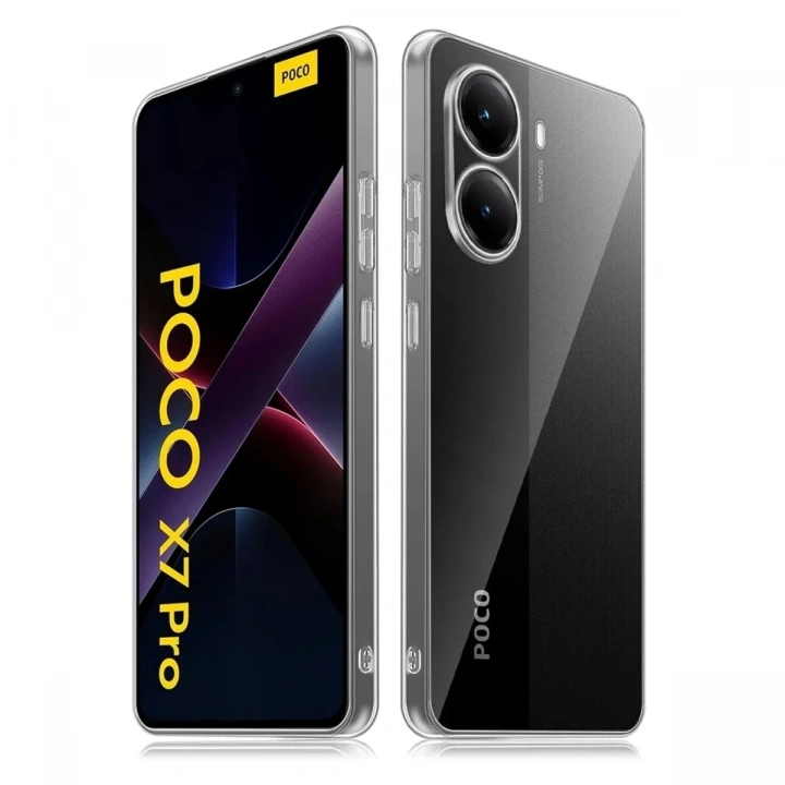 Mey İthalat®   Poco X7 Pro Kılıf Lüx Şeffaf Silikon