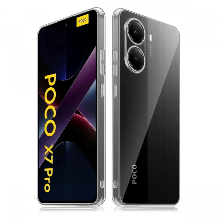 Mey İthalat®   Poco X7 Pro Kılıf Lüx Şeffaf Silikon