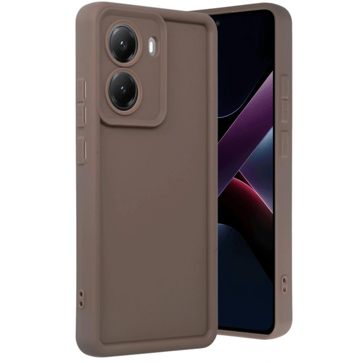 Mey İthalat®   Poco X7 Pro Viera Silikon - Kahverengi