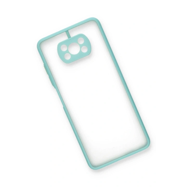 Mey İthalat®   Pocophone X3 Kılıf Montreal Silikon Kapak - Turkuaz