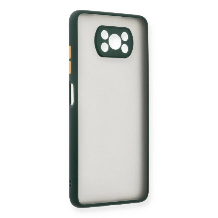 Mey İthalat®   Pocophone X3 Kılıf Montreal Silikon Kapak - Yeşil