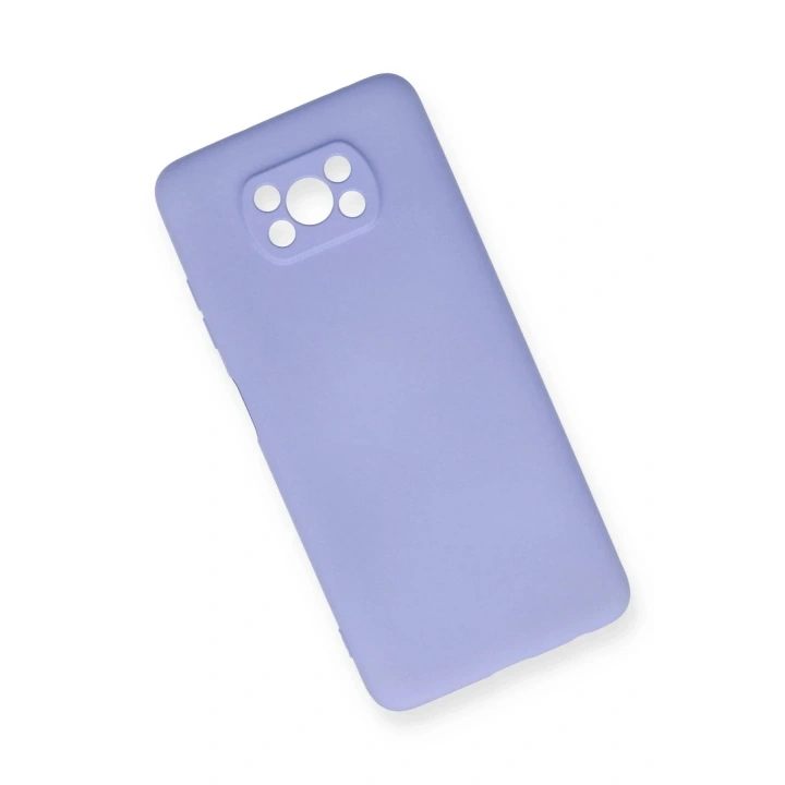Mey İthalat®   Pocophone X3 Kılıf Nano içi Kadife Silikon - Lila
