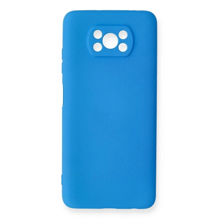 Mey İthalat®   Pocophone X3 Kılıf Nano içi Kadife Silikon - Mavi