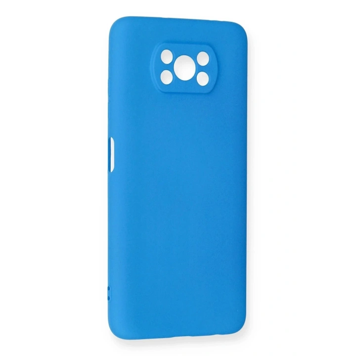 Mey İthalat®   Pocophone X3 Kılıf Nano içi Kadife Silikon - Mavi