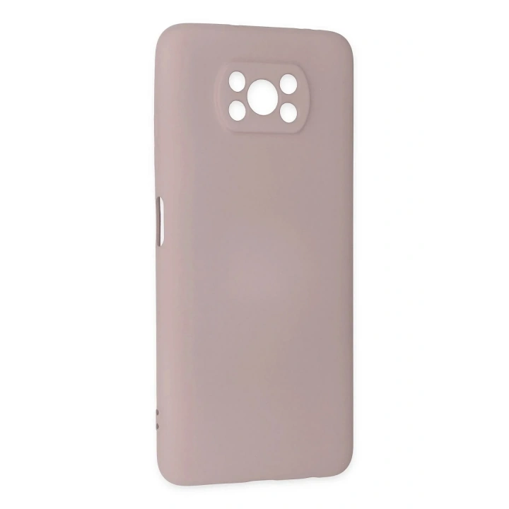 Mey İthalat®   Pocophone X3 Kılıf Nano içi Kadife Silikon - Pudra