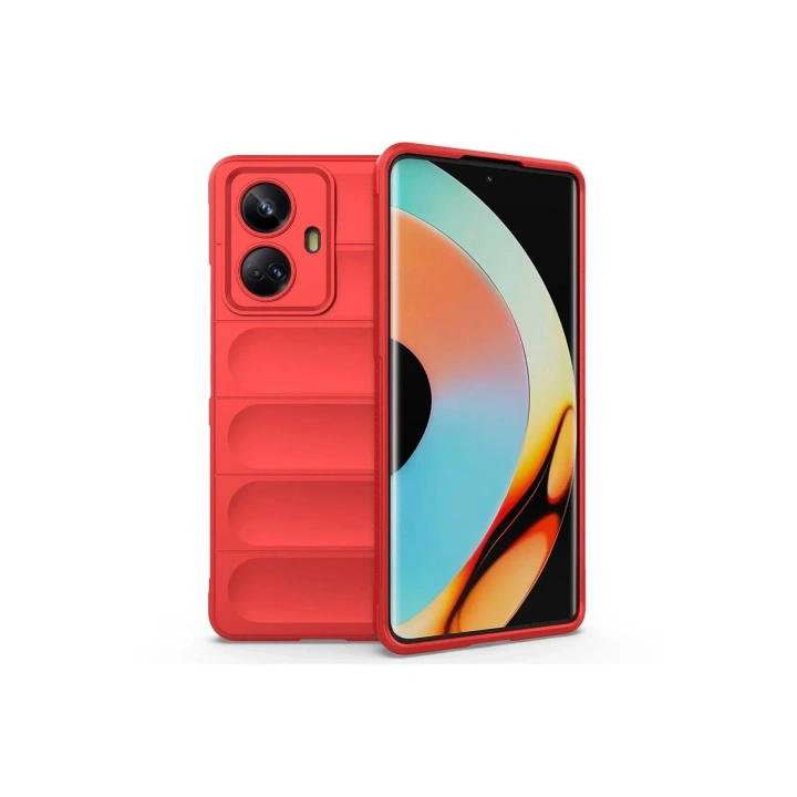 Mey İthalat®  Realme 10 Pro 5G Kılıf Optimum Silikon - Kırmızı
