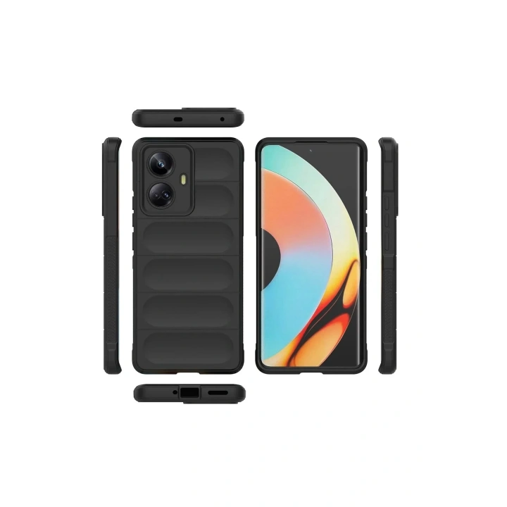 Mey İthalat®  Realme 10 Pro 5G Kılıf Optimum Silikon - Siyah