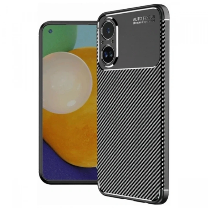 Mey İthalat®  Realme 12 Lite Kılıf Auto Focus Karbon Kapak - Siyah