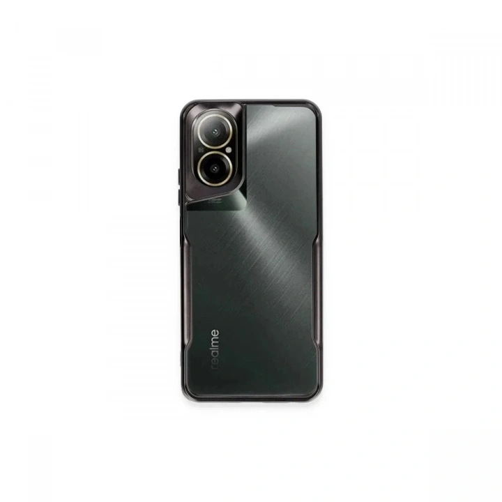 Mey İthalat®  Realme 12 Lite Kılıf Boyi Silikon Kapak - Siyah