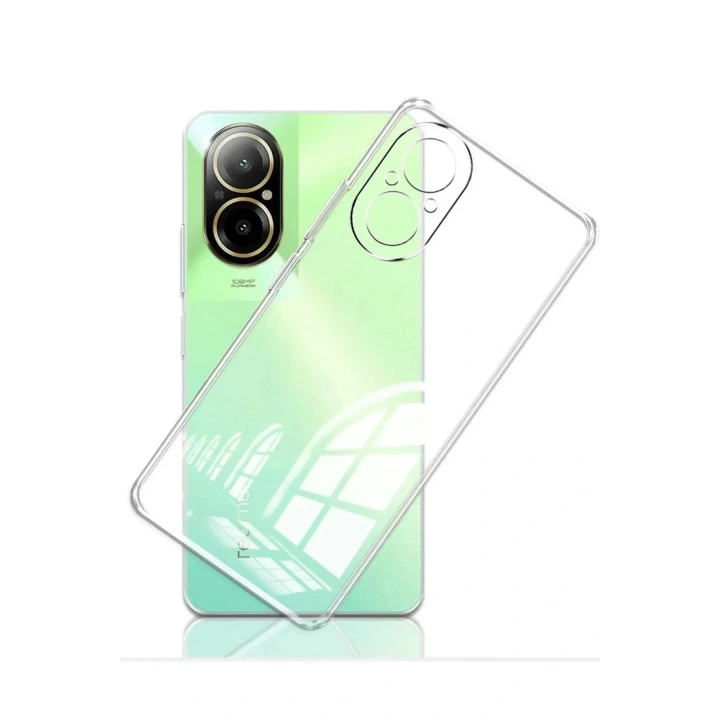 Mey İthalat®  Realme 12 Lite Kılıf Lüx Şeffaf Silikon