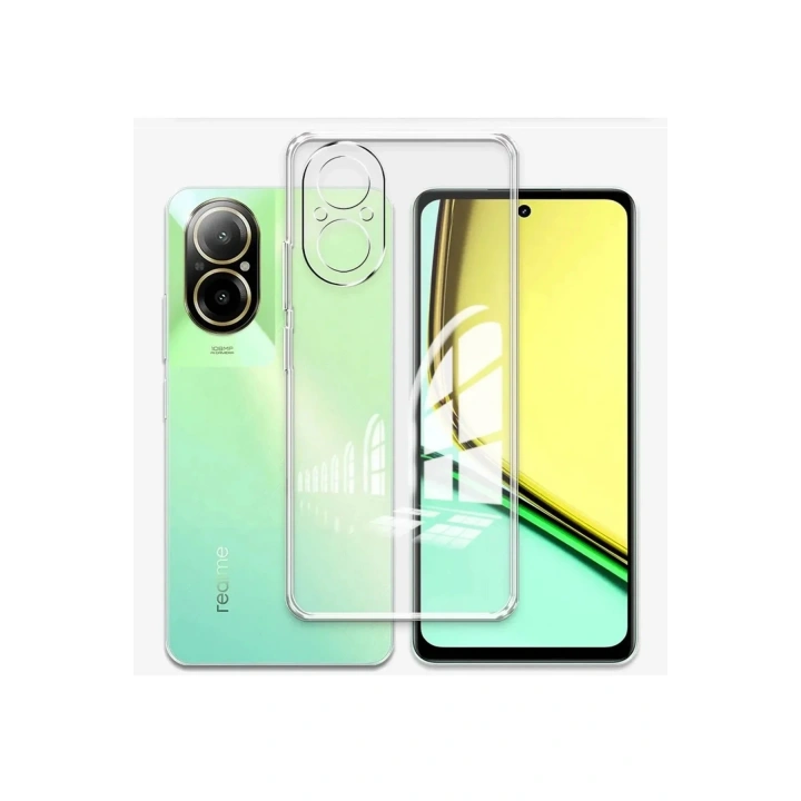 Mey İthalat®  Realme 12 Lite Kılıf Lüx Şeffaf Silikon
